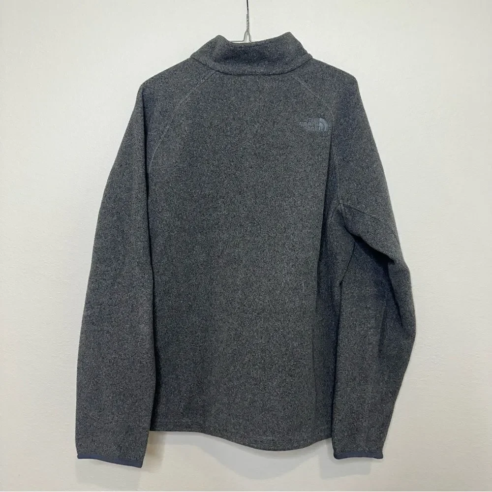 The North‎ Face Mens Size Large Gray Jacket Full Zip Fleece Hiking Outdoor